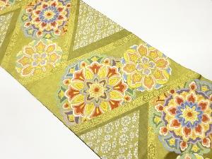 格天井に華紋模様織出し袋帯